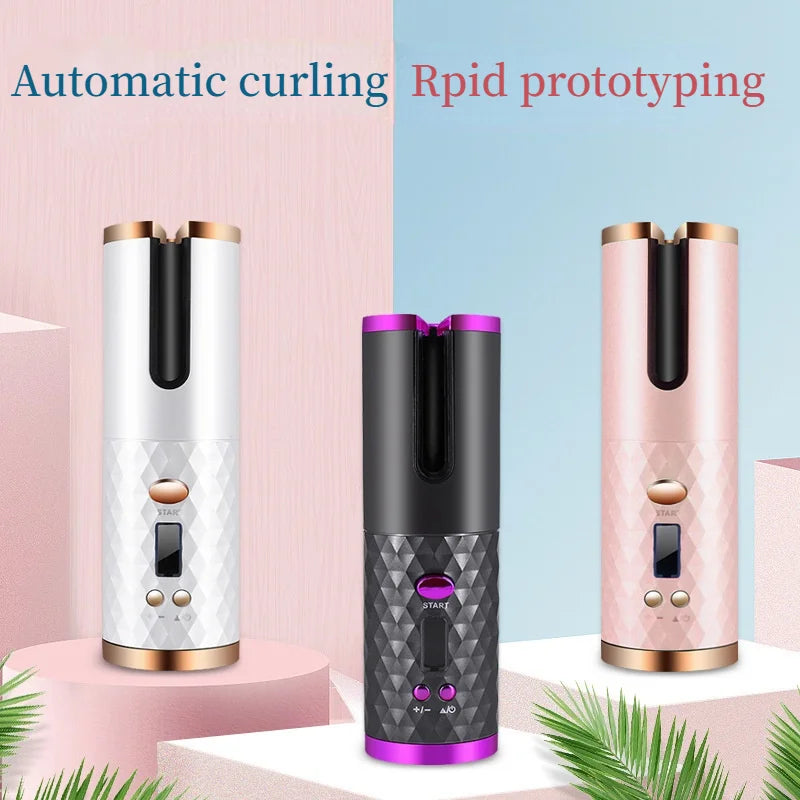 Automatic Rotating Hair Curler, USB Rechargeable
