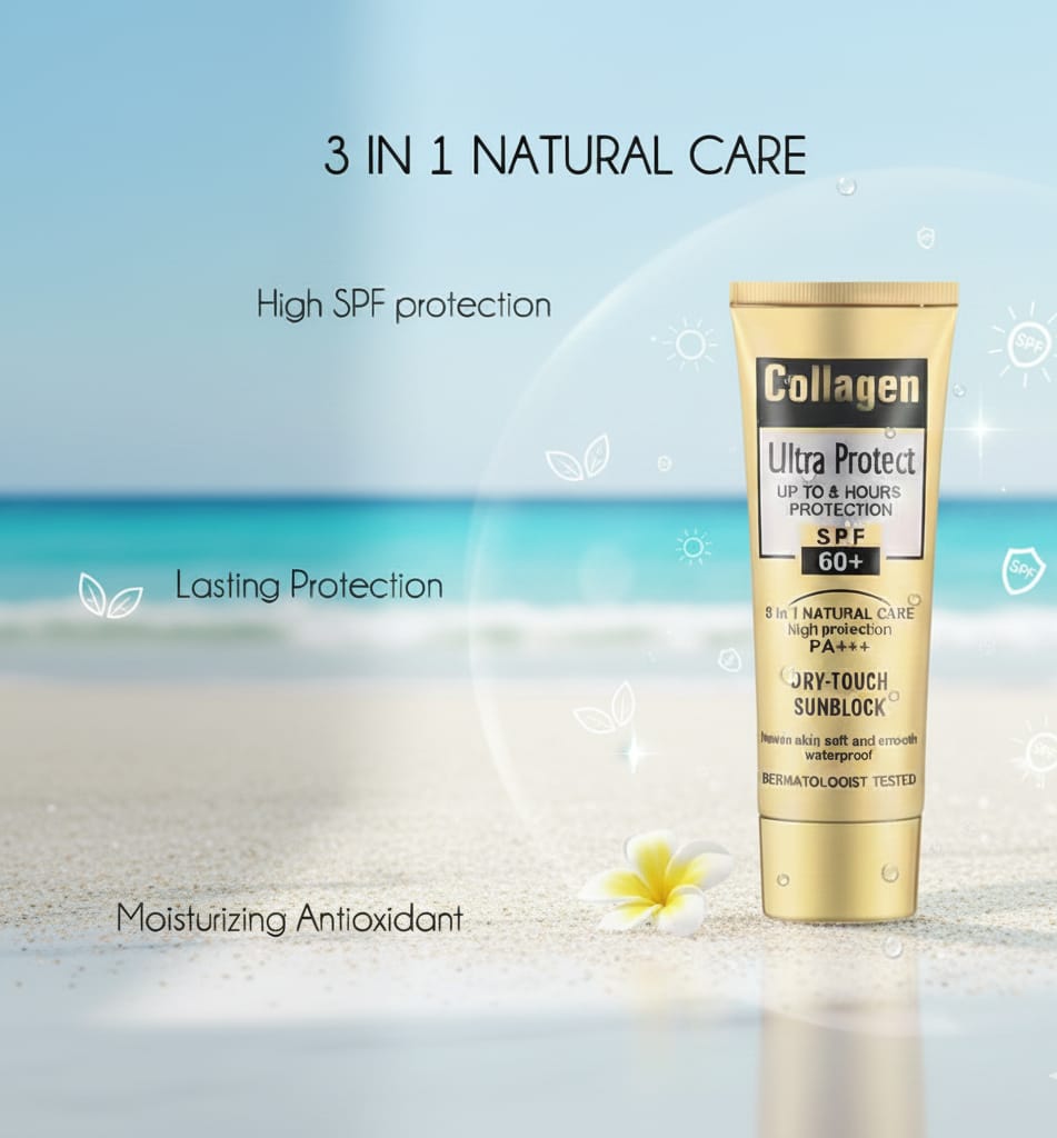 Collagen Ultra Protect SPF 60+ Sunblock 3 in 1 Natural Care