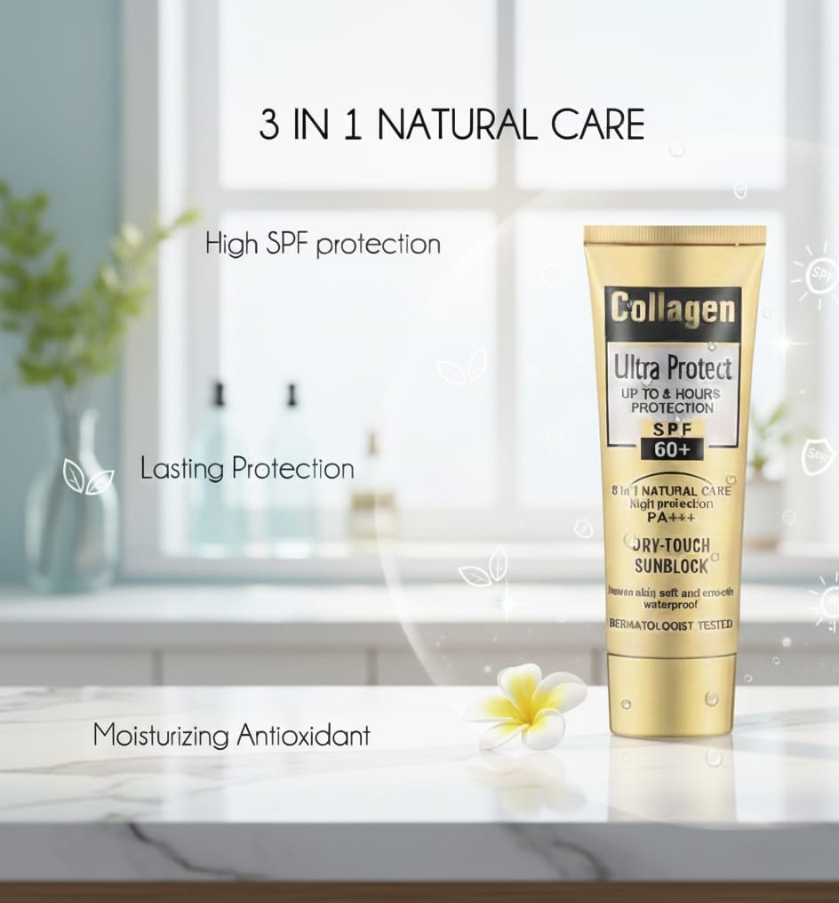 Collagen Ultra Protect SPF 60+ Sunblock 3 in 1 Natural Care