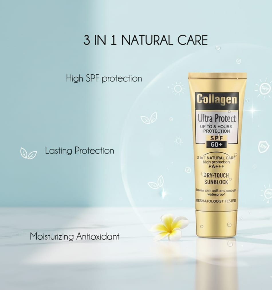 Collagen Ultra Protect SPF 60+ Sunblock 3 in 1 Natural Care